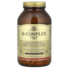 Комплекс витаминов группы В-50, B-Complex "50", Solgar, 250 растительных капсул
