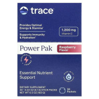 Електроліти, Electrolyte Stamina Power Pak, Trace, малина, 30 пакетів по 6.1 г