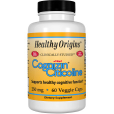 Когницин цитиколина, Cognizin Citicolinee, Healthy Origins, 250 мг, 60 капсул