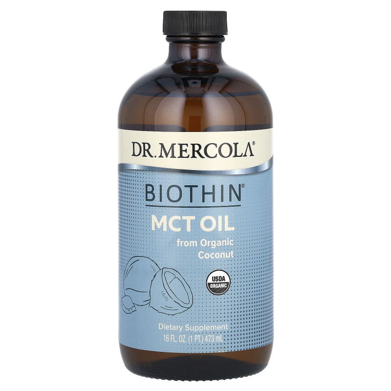 Масло MCT, Biothin, MCT Oil, Dr. Mercola, 473 мл