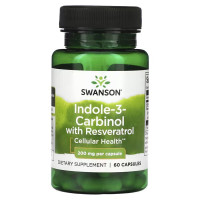 Індол-3-карбінол, Indole-3-Carbinol, Swanson, з ресвератролом, 200 мг, 60 капсул
