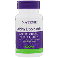 Альфа-ліпоєва кислота, Alpha Lipoic Acid, Natrol, 600 мг, 30 капсул