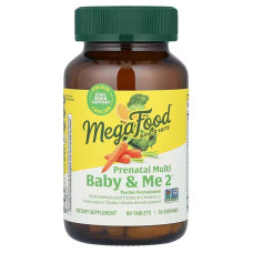 Вітаміни для вагітних 2, Baby & Me 2, MegaFood, 60 таблеток