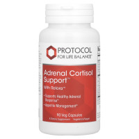 Поддержка надпочечников, Adrenal Cortisol Support, Protocol for Life Balance, 90 вегетарианских капсул
