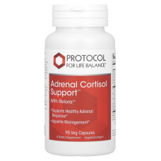 Підтримка наднирників, Adrenal Cortisol Support, Protocol for Life Balance, 90 вегетаріанських капсул