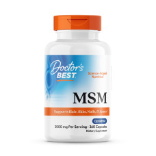 Метилсульфонилметан, MSM with OptiMSM, Doctor's Best, 3000 мг, 360 капсул