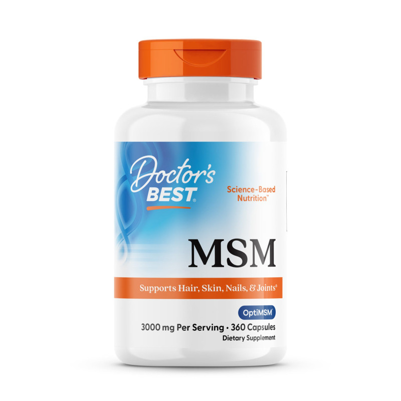 Метилсульфонилметан, MSM with OptiMSM, Doctor's Best, 3000 мг, 360 капсул
