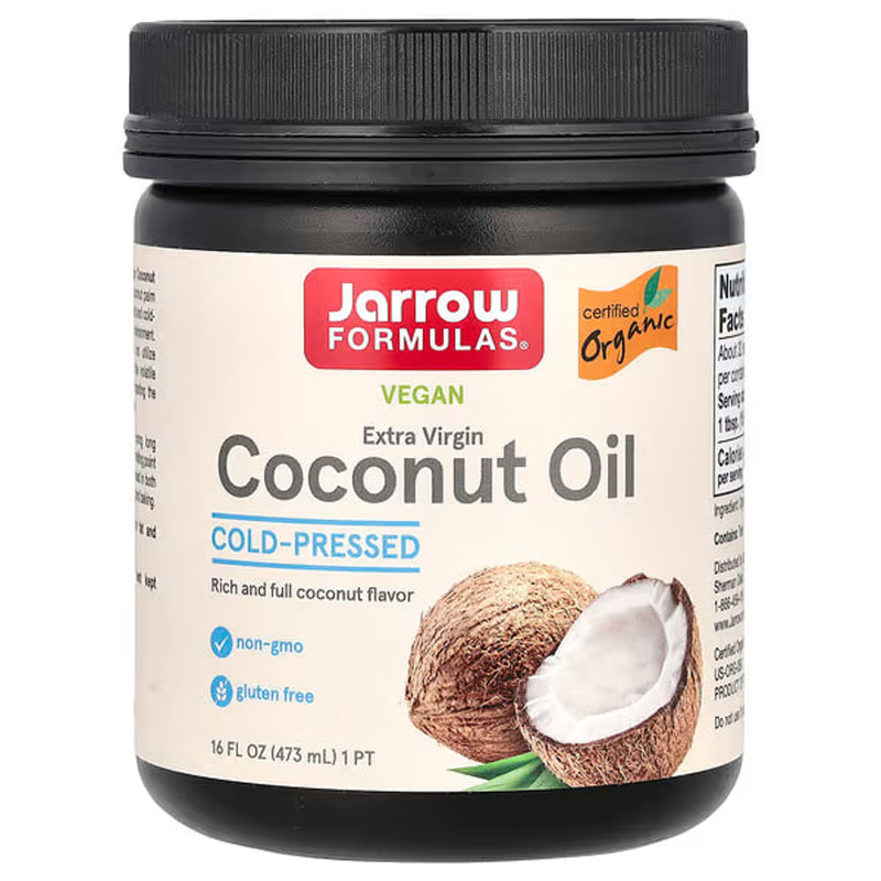 Кокосовое масло, Coconut Oil, Jarrow Formulas, органическое, 473 г