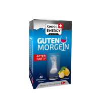 Антипохмельный комплекс, GUTEN MORGEN No Hangover, Swiss Energy, вкус лимона, 20 шипучих таблеток