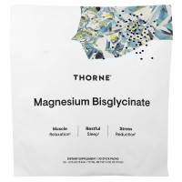 Магния бисглицинат, Magnesium Bisglycinat, Thorne, 30 пакетиков-стиков по 3,8 г каждый