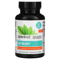 Пробіотик від вздуття живота, No Bloat with Clinically Studied DE111 Probiotic, Zenwise Health, щоденний, 60 вегетаріанських капсул