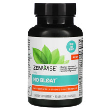 Пробіотик від вздуття живота, No Bloat with Clinically Studied DE111 Probiotic, Zenwise Health, щоденний, 60 вегетаріанських капсул