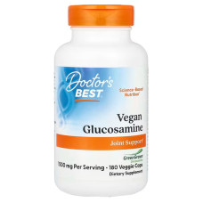 Глюкозамин, Vegan Glucosamine, Doctor's Best, 1500 мг, 180 веганских капсул