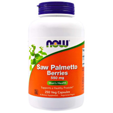 Со Пальметто, Saw Palmetto, Now Foods, ягоди, 550 мг, 250 вегетаріанських капсул