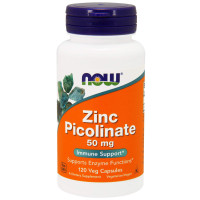 Пиколинат цинка, Zinc Picolinate, Now Foods, 50 мг, 120 вегетарианских капсул