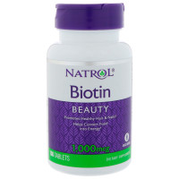 Біотин, Biotin, Natrol, швидкорозчинні 1000 мкг, 100 таблеток