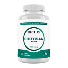 Хітозан, Chitosan, Biotus, 1500 мг, 120 капсул (500 мг у капсулі)