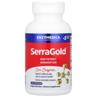 Протеолитические ферменты, SerraGold, Enzymedica, серрапептаза для сердца, 120 капсул