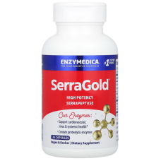 Протеолітичні ферменти, SerraGold, Enzymedica, серрапептаза для серця, 120 капсул