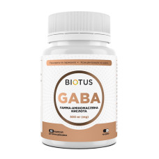 ГАМК (гамма-аміномасляна кислота), GABA, Biotus, 60 капсул