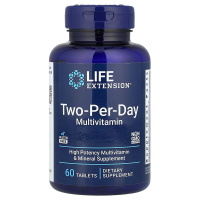 Мультивітаміни, Two-Per-Day Multivitamin, Life Extension, по 2 в день, 60 таблеток