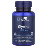 Глицин, Glycine, Life Extension, 1000 мг, 100 вегетарианских капсул