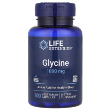 Гліцин, Glycine, Life Extension, 1000 мг, 100 вегетаріанських капсул