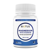 Магний с витамином В6, Magnesium with Vitamin B6, Biotus, 200 мг, 100 таблеток