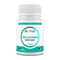 Мелатонін, Melatonin, Biotus, 3 мг, 60 капсул