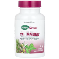 Трав'яний комплекс для імунітету, Tri-Immune, Nature's Plus, Herbal Actives, 60 таблеток тривалого вивільнення
