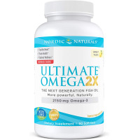 Омега 2X, Ultimate Omega 2X, Nordic Naturals, 2150 мг, 90 гелевых капсул