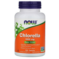 Хлорелла, Chlorella, Now Foods, 1000 мг, 120 таблеток