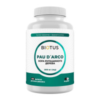 По д'арко (кора мурашиного дерева), Pau D'Arco, Biotus, 500 мг, 100 капсул