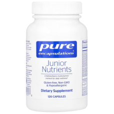 Мультивитамины и минералы для детей, Junior Nutrients, Pure Encapsulations, без железа, от 4 лет, 120 капсул