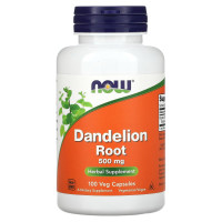 Корень одуванчика, Dandelion Root, Now Foods, 500 мг, 100 вегетарианских капсул
