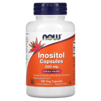 Інозітол, Inositol, Now Foods, 500 мг, 100 вегетаріанських капсул