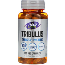 Трибулус, Tribulus, Now Foods, Sports, 500 мг, 100 вегетаріанських капсул