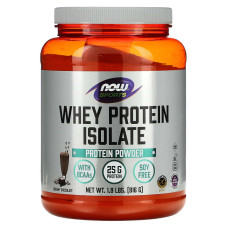 Изолят сывороточного протеина, Whey Protein Isolate, Now Foods, Sports, сливочный шоколад, 816 г