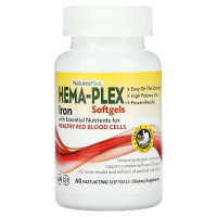 Витаминно-минеральный комплекс, Hema-Plex, Nature's Plus, 60 быстродействующих гелевых капсул