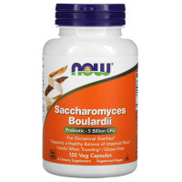 Сахаромицеты Буларди, Saccharomyces Boulardii, Now Foods, 5 млрд. КОЕ, 120 вегетарианских капсул