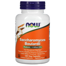 Сахароміцети буларді, Saccharomyces Boulardii, Now Foods, 5 млрд. КУО, 120 вегетаріанських капсул