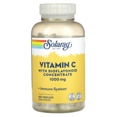 Витамин С с биофлавоноидами, Vitamin C, Solaray, концентрат, 1000 мг, 250 капсул