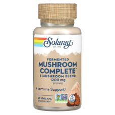 Лікувальні гриби, суміш, Mushroom Complete, Solaray, органік, ферментовані, 600 мг, 60 вегетаріанських капсул