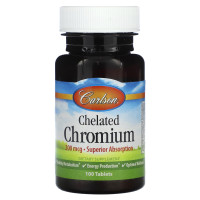 Хром хелат, Chelated Chromium, Carlson, 200 мкг, 100 таблеток