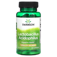 Ацидофильные лактобактерии, Lactobacillus Acidophilus, Swanson, 1 миллиард КОЕ, 100 капсул