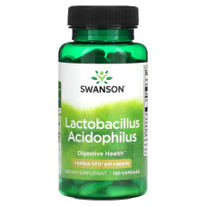 Ацидофильные лактобактерии, Lactobacillus Acidophilus, Swanson, 1 миллиард КОЕ, 100 капсул