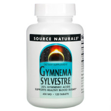 Джімнема Сильвестра, Gymnema Sylvestre, Source Naturals, 450 мг, 120 таблеток