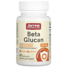 Бета глюкан, Beta Glucan, Jarrow Formulas, иммунная поддержка, 60 капсул