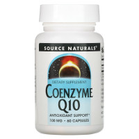 Коэнзим Q10, Coenzyme Q10, Source Naturals, 100 мг, 60 капсул