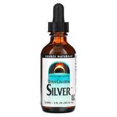 Коллоидное серебро ультра, Colloidal Silver, Source Naturals, 10 PPM, 59.14 мл.